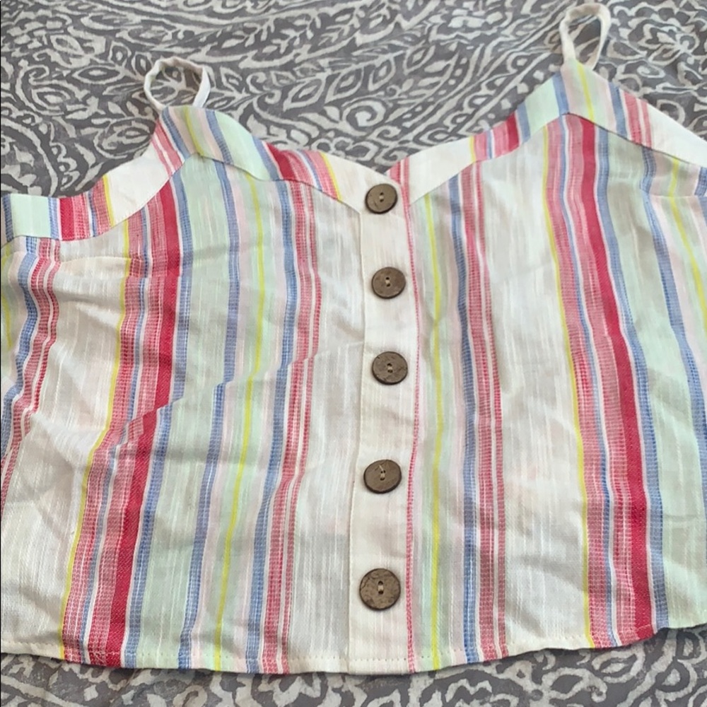 Cropped Linen Tank